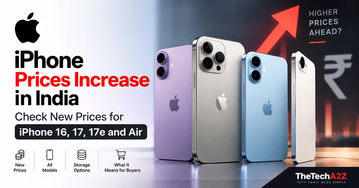 Apple Increases iPhone Prices in India: Check New Prices for iPhone 16, 17, 17e and Air